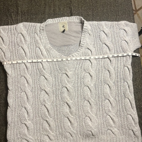 Aritzia One Teaspoon chunky oversized cable knit grey wool blend sweater - Picture 6 of 9